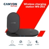 CANYON Ładowarka bezprzewodowa WS-202 10W 2w1 czarna