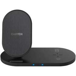 CANYON Ładowarka bezprzewodowa WS-202 10W 2w1 czarna