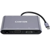 Hub USB-C CANYON DS-14 CNS-TDS14 8w1 4K ciemnoszary