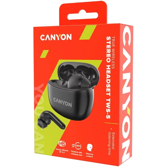 Słuchawki TWS CANYON TWS-5 Bluetooth 5.3 czarne