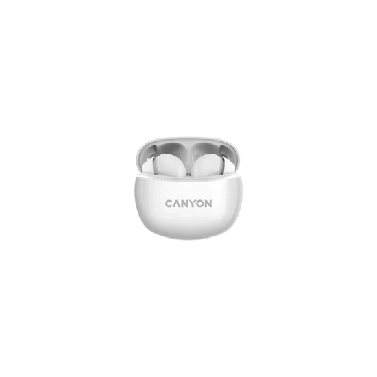 Canyon Słuchawki dokanałowe TWS-5 Etui Białe