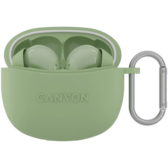 Canyon Słuchawki dokanałowe TWS-5 Etui Zielone