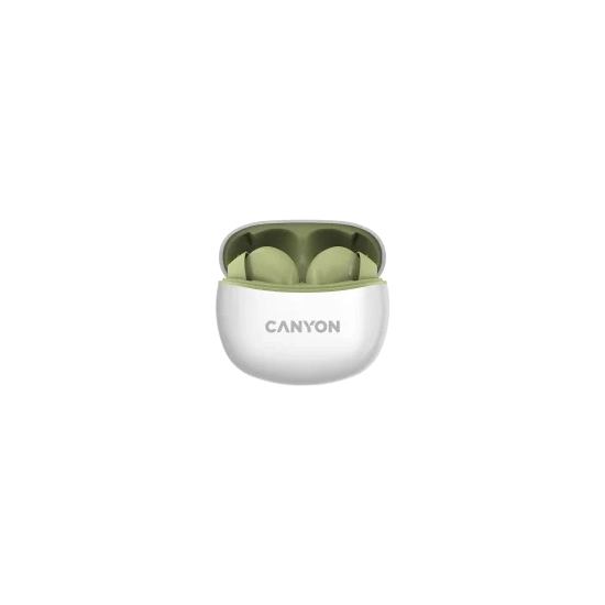 Canyon Słuchawki dokanałowe TWS-5 Etui Zielone