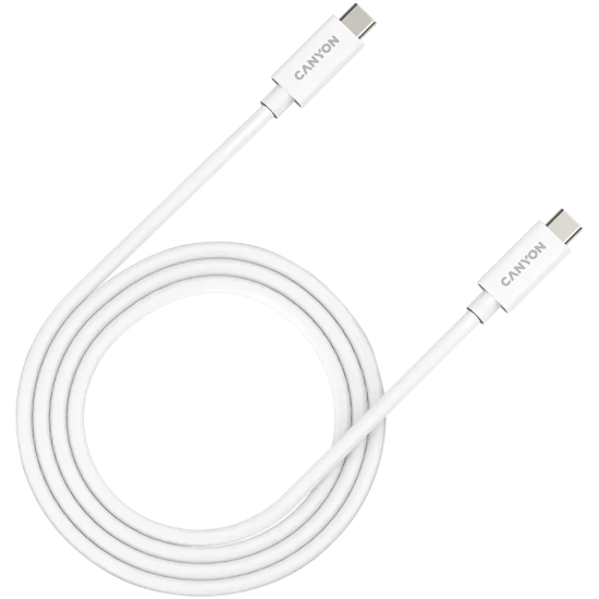 CANYON Kabel UC-44 USB-C do USB-C 240W 40Gbps 4k 1m Biały