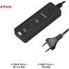 Canyon Ładowarka H-10 40 W 2x USB-C 2x USB-A czarna