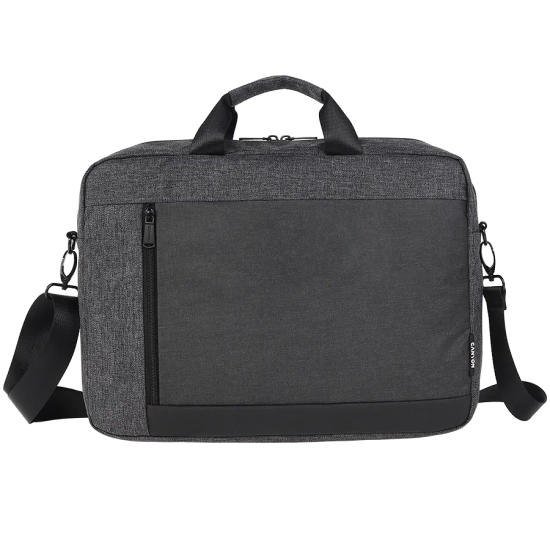 Szara biznesowa torba na laptopa Canyon B-5 CNS-CB5G4 do notebooków 15,6 cala.