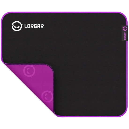Podkładka gamingowa LORGAR Main 313 360×300×3 mm w kolorze czarno-fioletowym