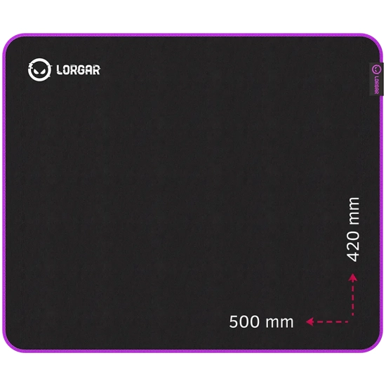 Lorgar Podkładka gamingowa Main 315 500×420×3 mm fioletowo-czarna