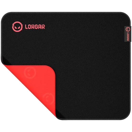 Podkładka gamingowa LORGAR Main 323 360×300×3 mm w kolorze czarno-czerwonym
