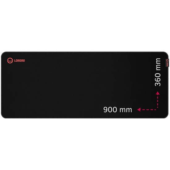 Lorgar Podkładka gamingowa Main 329 900×360×3 mm czarno-czerwona