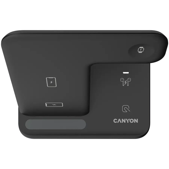 CANYON Ładowarka bezprzewodowa WS-302 15W 3w1 czarna