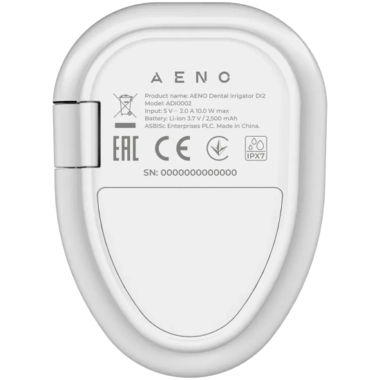 AENO DI2 Irygator dentystyczny 5 trybów 140 PSI 2500 mAh biały