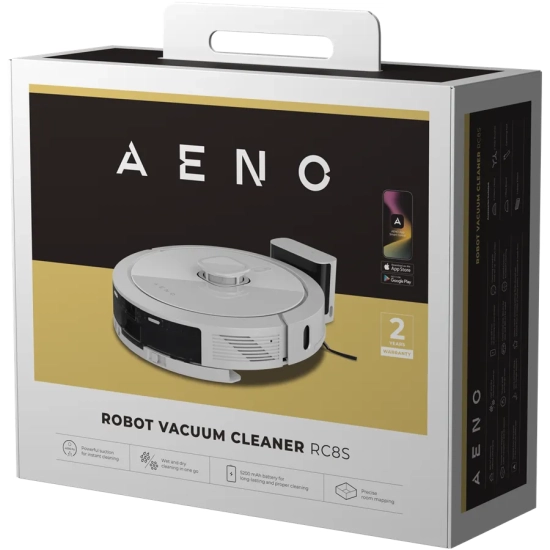 AENO RC8S ARC0008S – robot sprzątający 2 w 1 z LiDAR, 4000 Pa, biały