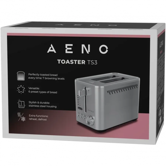 AENO Toster TS3 ATS0003 srebrny