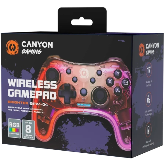 CANYON Kontroler bezprzewodowy Brighter GPW-04 Dongle Transparent