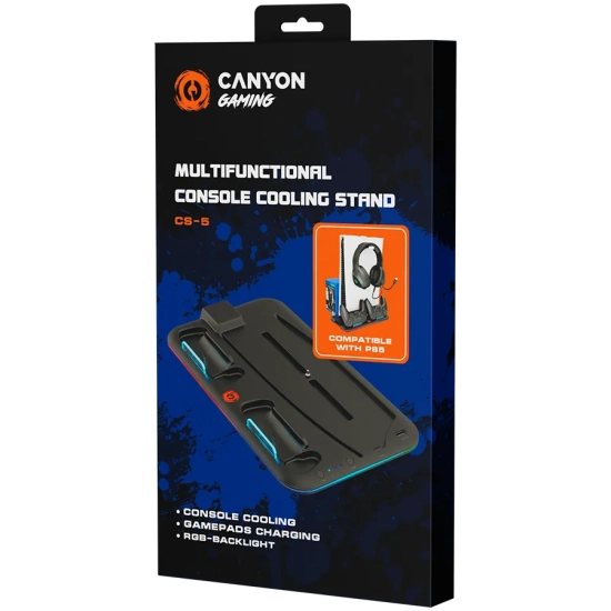 Canyon CND-CSPS5B Podstawka chłodząca PS5 RGB czarna