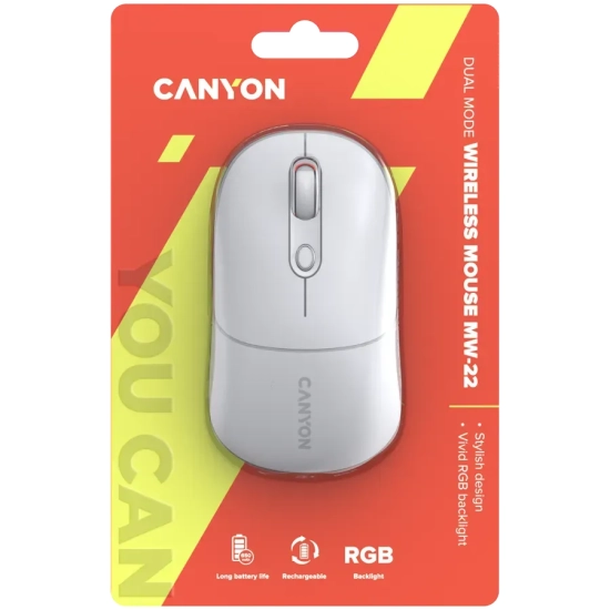 Mysz bezprzewodowa Canyon MW-22 CNS-CMSW22SW biała
