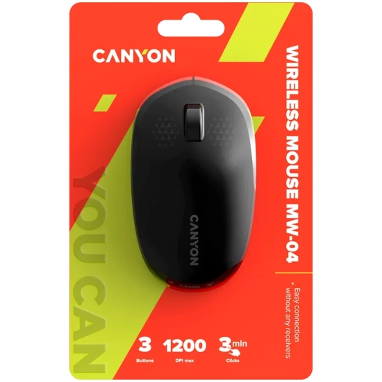 Mysz bezprzewodowa Canyon MW-04 CNS-CMSW04B czarna