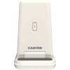 CANYON Ładowarka bezprzewodowa WS-304 15W 3w1 Cosmic Latte