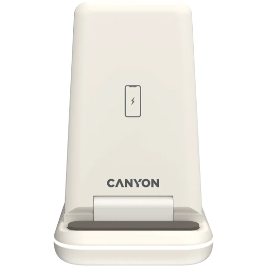 CANYON Ładowarka bezprzewodowa WS-304 15W 3w1 Cosmic Latte