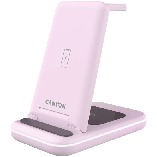 Canyon WS-304 ładowarka 3w1 Iced Pink CNS-WCS304IP