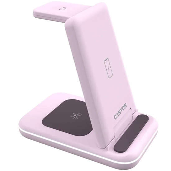 Canyon WS-304 ładowarka 3w1 Iced Pink CNS-WCS304IP