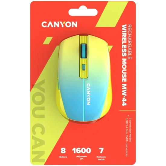 Mysz bezprzewodowa Canyon MW-44 CNS-CMSW44UA wielokolorowa