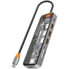 Hub USB-C CANYON DS-13 CNS-TDS13 7w1 4K szary