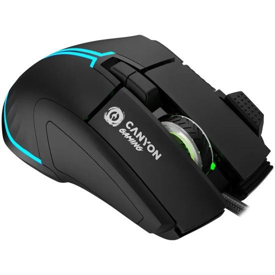 CANYON Mysz gamingowa Fortnax GM-636 RGB 9 przyc. przew. Czarna