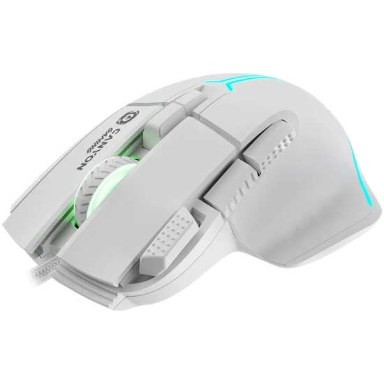 CANYON Mysz gamingowa Fortnax GM-636 RGB 9 przyc. przew. Biała