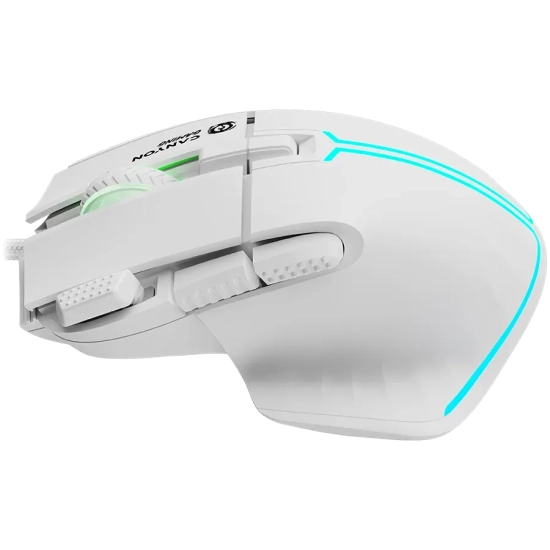 CANYON Mysz gamingowa Fortnax GM-636 RGB 9 przyc. przew. Biała