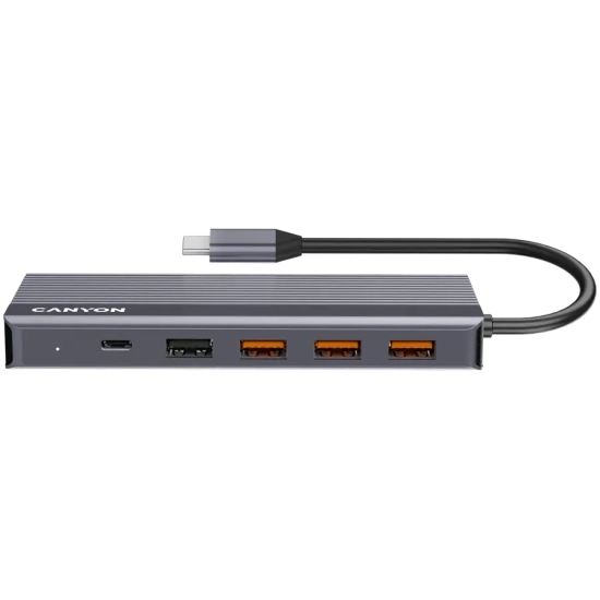 Hub USB-C CANYON DS-16 CNS-TDS16 13w1 4K szary