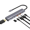 Hub USB-C CANYON DS-17 CNS-TDS17 6w1 4K szary
