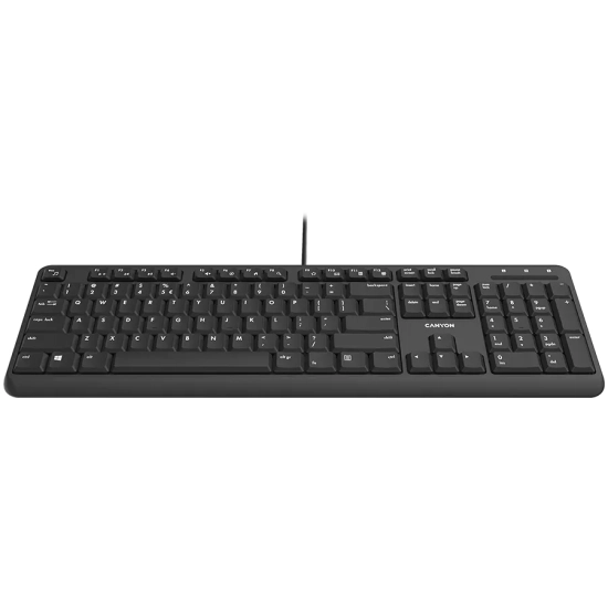 Klawiatura CANYON HKB-20 EN/ES przewodowa czarna