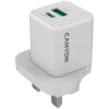 Canyon Ładowarka CU20AC GaN 20 W USB-C USB-A UK biała
