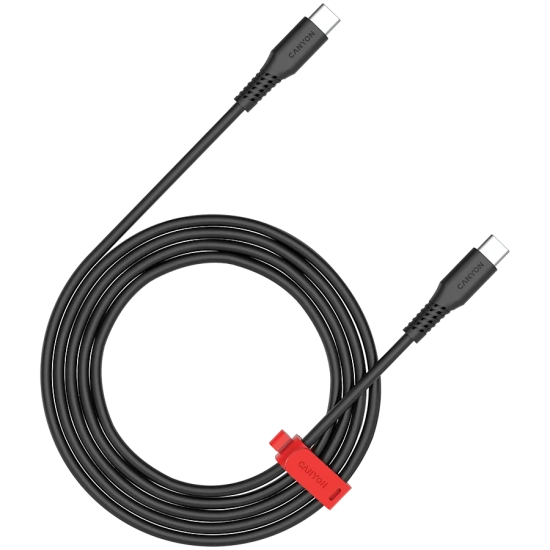 Kabel USB-C–USB-C CANYON OnWire 60TP 60 W 1.2 m czarny. Dokładny wariant CNS-CC60SC12B.