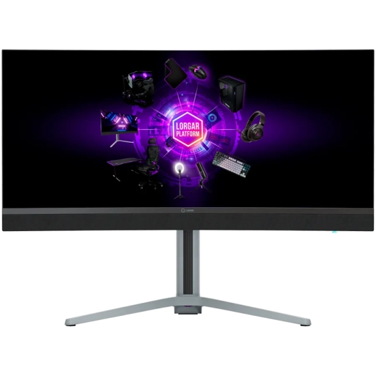 Monitor gamingowy LORGAR Pro 34MP1 34", wariant mleczno-szary/czarny, kod LRG-34MP1W180C-GY.