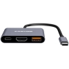 Hub USB-C CANYON DS-4 CNS-TDS4 3w1 4K szary