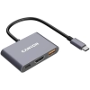 Hub USB-C CANYON DS-4 CNS-TDS4 3w1 4K szary