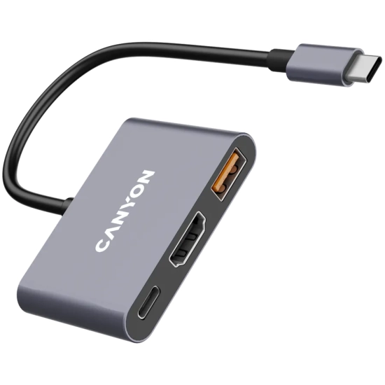 CANYON HUB DS-4 3 w 1 USB-C Szary