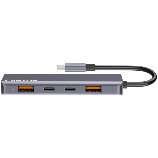 Hub USB-C CANYON DS-18 CNS-TDS18 5w1 szary