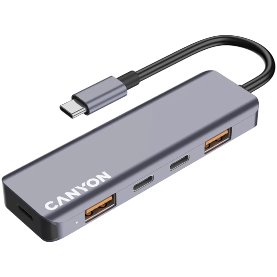 CANYON HUB DS-18 5 w 1 USB-C Szary