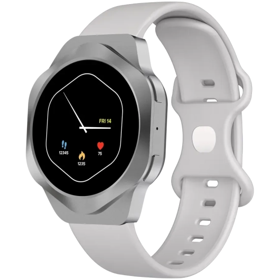 CANYON Smartwatch Hexagon 88 Rozmowy Bluetooth Srebrny