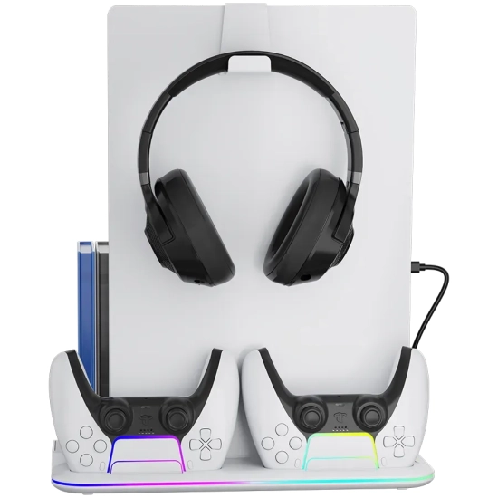 CANYON Podstawka chłodząca CS-51 RGB do PS5 Slim biała