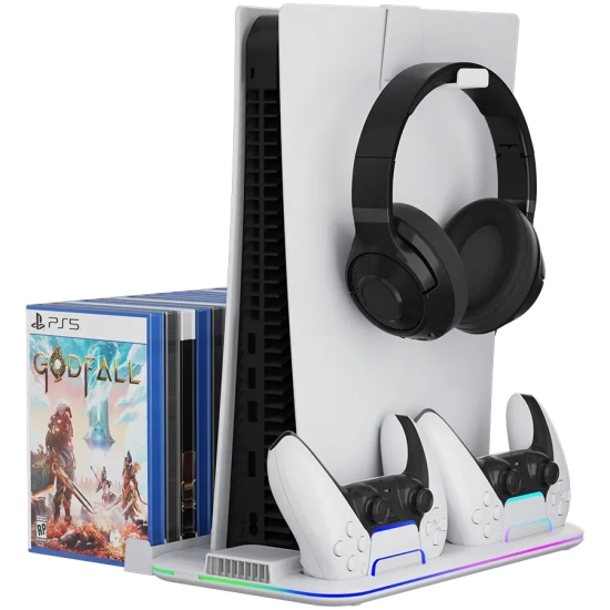 CANYON Podstawka chłodząca CS-51 RGB do PS5 Slim biała