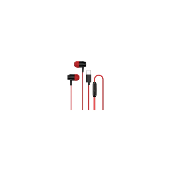 Canyon Słuchawki dokanałowe SEP-5 Przewód USB-C Czerwone