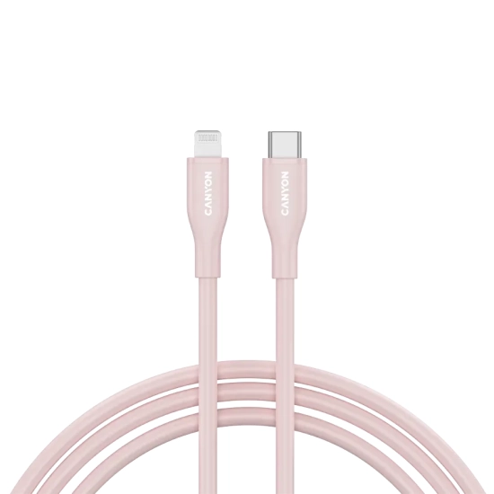 CANYON Kabel CLNM60 C-L 60W MFI 1 m Silikonowy Różowy