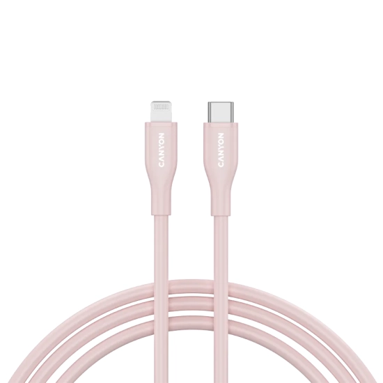 Kabel USB-C–Lightning CANYON OnWire 60LN 60 W 1 m różowy. Dokładny wariant CNS-CLNM60SC10PS.