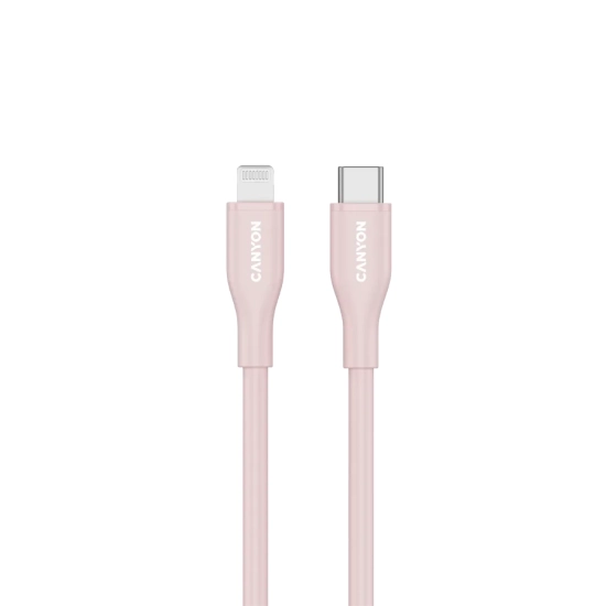 Canyon Kabel USB-C–Lightning OnWire 60LN 60 W 1 m różowy