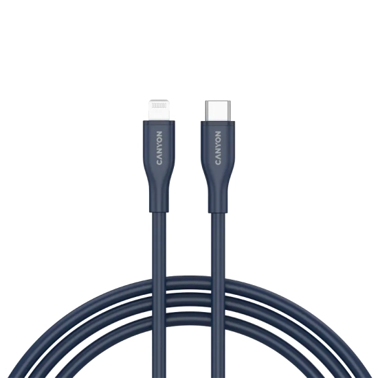 CANYON Kabel CLNM60 C-L 60W MFI 1m Silikonowy Niebieski